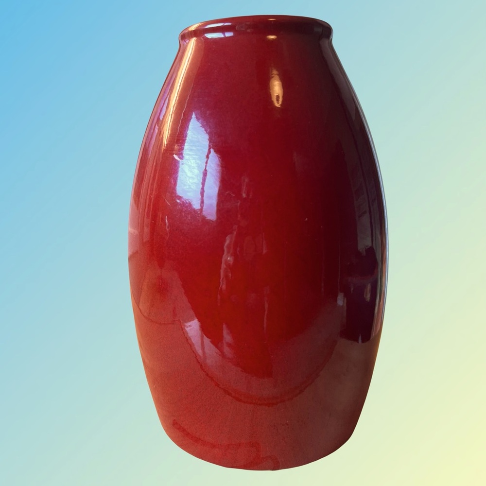 Vintage Scheurich MCM Vase Amano Red 629-18 MCM German